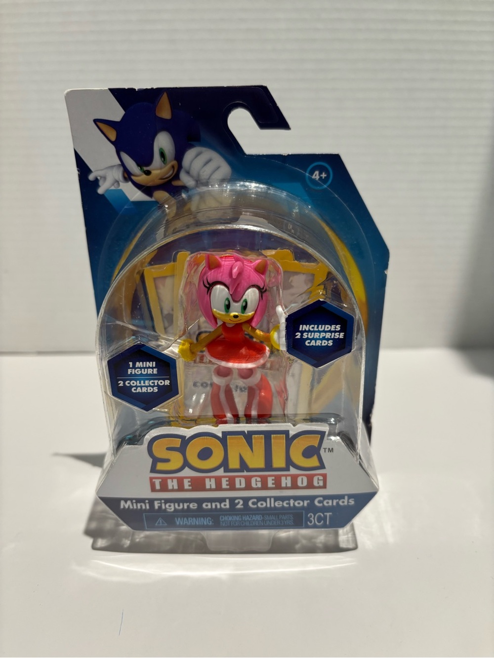 Sonic The Hedgehog Amy Rose Action Figure 2.5” + 2 Collector Cards Sega New
